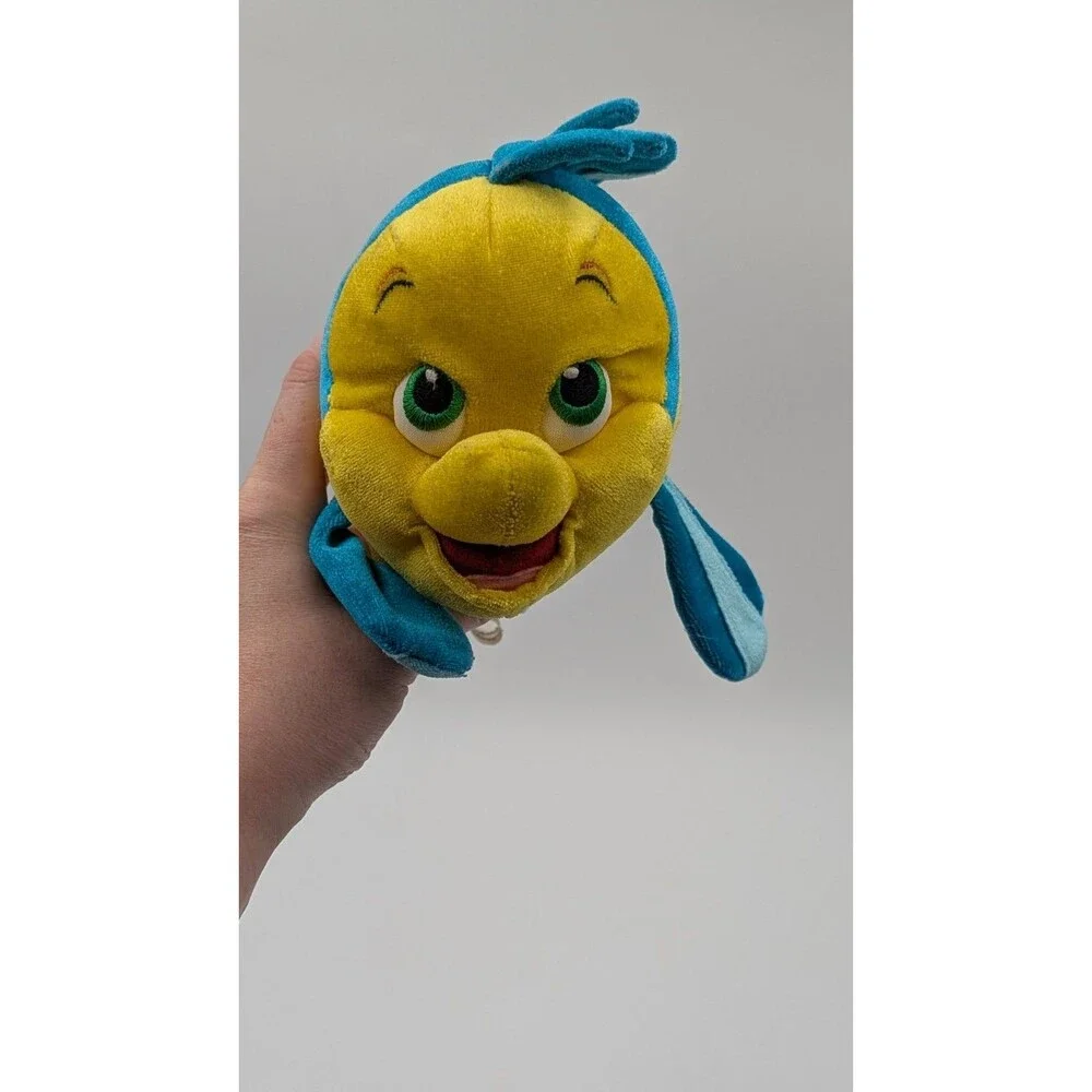 Disney Parks The Little Mermaid Friend Plush Flounder Fish Stuffed Sidekick 9